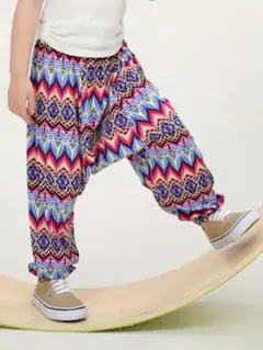 子供服 カラフル ハーレムパンツ キャンプ アジアン 100cm〜
