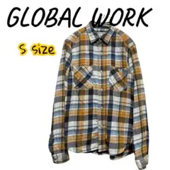 S≪GLOBAL WORK≫グローバルワーク　タータンチェックシャツ　良品　麻混