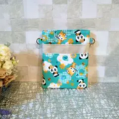パンダ　ネコ柄　ナースポーチ　オーガナイザー　移動ポケット　レトロアニマル