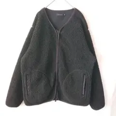 ニコアンド ボアジャケット ジップアップ カーディガン ブルゾン ダブルジッパー