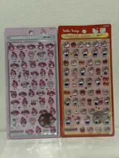 【正規品】サンリオ ボンボンドロップシール ミニ2枚セット 赤キティ マイメロ