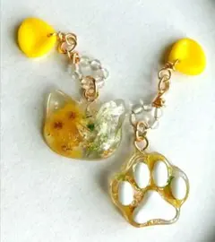 9400 レジン猫ちゃん 肉球 クォーツ チェコ ハンドメイド パーツ