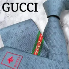 GUCCI グッチ 極美品 近年タグ レア ネクタイ 蜂 総柄 ハート GG 星