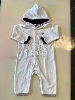 ARMANI BABYホワイト フード付きロンパース