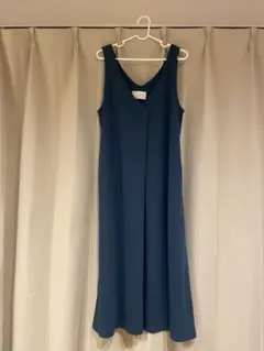 n'Or ダークブルー ノースリーブ ロングワンピース