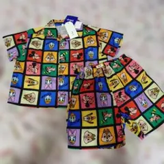 rela ディズニー　ミッキー　ミニー　半袖　セットアップ　100