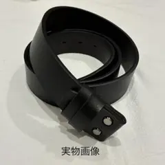 ベルト 牛革 交換用 ブラック メンズ 替えベルト レザー バックルなし 本革