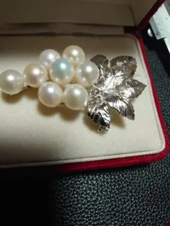 大玉淡水カラーパールブローチ 砲 ピン