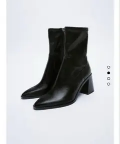 12/16迄SALE★ZARA★ハイヒールストレッチアンクルブーツ 36