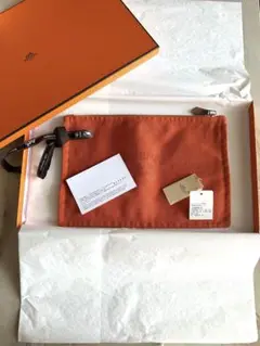 HERMES フラットポーチGM 花柄コットンポーチ aq11957 HERMES フラットポーチGM 花柄コットンポーチ aq11957