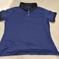 SHEIN ネイビー 半袖ポロシャツ L