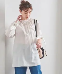 UNITED ARROWS オフホワイト コットンシャツ