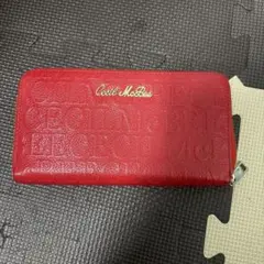 Cecil McBee ロゴ型押し ラウンドファスナー長財布 レッド