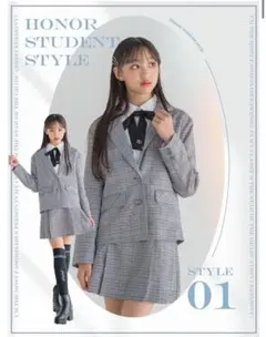 ZIDDY チェック柄 セットアップ　小学生卒業式