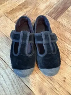 Cienta 黒 コーデュロイ スリッポン　15.5-16サイズ