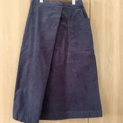 MUJI イージーセミフレアスカート L グレー