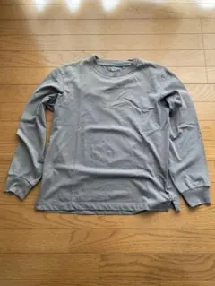 ユニクロ　エアリズムコットンUVカットクルーネックT（長袖） グレー　S