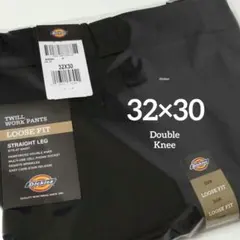 32×30【新品・未使用】ディッキーズ　ダブルニー　85283　BLACK