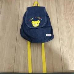 mikiHOUSE デニムクマ刺繍リュック