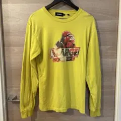 XLARGE エクストララージ ロンT ゴリラロゴ マスタード Sサイズ