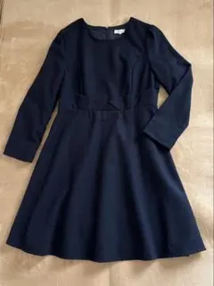 ワンピースフォーマルシックネイビー紺Mサイズ アースミュージック&エコロジー
