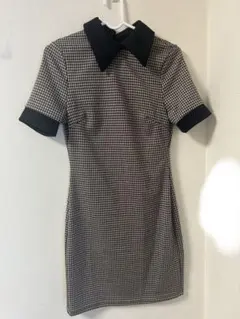 SHEIN MOD 千鳥柄 半袖ワンピース