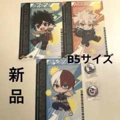 僕のヒーローアカデミア　くら寿司　マルチシート下敷き 3枚セット　缶バッチ