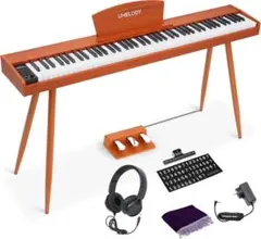 電子ピアノ 88鍵盤 セミウェイテッド 木目調 3本ペダル Bluetooth