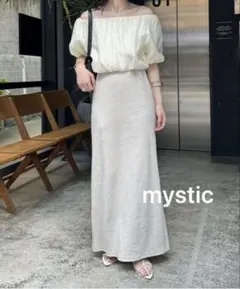 mystic バルーンブラウスワンピースSET ベージュ / 1