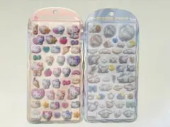 【正規品】ハローキティ シナモロール コットンパフィーシール 2種類売り