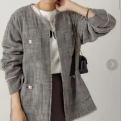 Loungedress ラウンジドレス ライトツイードジャケット グレーのサムネイル