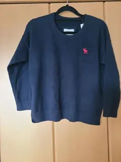 アバクロンビー&フィッチ　 ネイビー7分袖薄手ニット