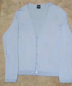 ライトブルー Vネック カーディガン Mサイズ