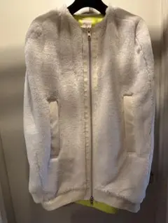 極美品　massless マスレス　エコファーオープンフロントポンチョ　モード