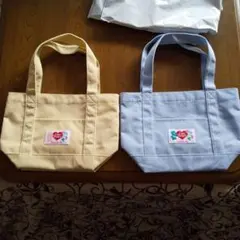 パンダと小熊の手提げバッグ 2色セット