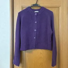 GU パープル／紫 ボタン付きカーディガン