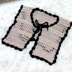 ハンドメイド　つけ襟　手編み