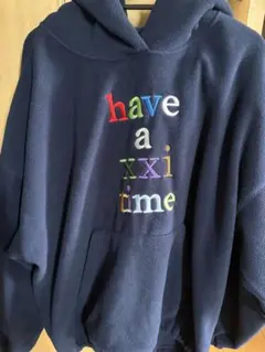have a xxi time フリースパーカー ネイビー