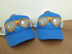 未使用　★53㎝・54㎝・55㎝　キッズ サメ　 メッシュ　キャップ ブルーのサムネイル