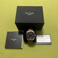 ポールスミス 腕時計 ソーラーテック サイクルクロノ 黒×赤バンド