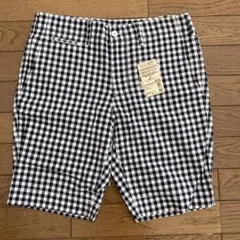 無印良品 ギンガムチェック ショートパンツ S ダークネイビーのサムネイル