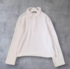 ザラ 長袖襟付きニット セーター アイボリー 洗える 秋冬用