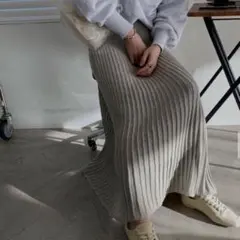 willfully ウィルフリー ロングニットフレアスカートのサムネイル
