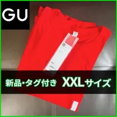 【新品】　GU　ソフトシアークルーネックT　XXL　レッド　358176