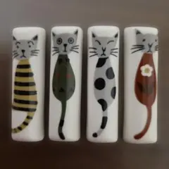 マタノアツコ 箸置き 4個 セット 猫 ネコ ねこのサムネイル