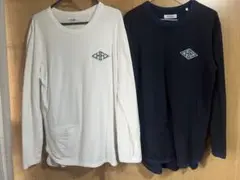 HRM ロンT 2点 ホワイト&インディゴ　サイズ1