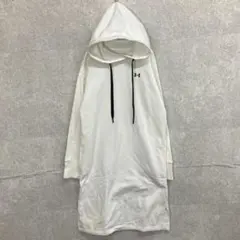 アンダーアーマー（one）パーカーワンピース＊膝丈＊胸ロゴ＊バックロゴ＊裏起毛
