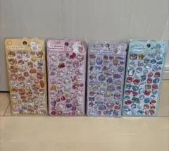 硬いシール　立体　ボンボン　平成女子　ドロップ　3Dシール 4枚セット