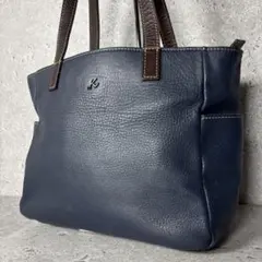 極美品✨ KITAMURA トートバッグ オールレザー ネイビー