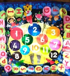 未使用 しまじろう 両面使用 知育 プレイマット 撥水 レジャーシート 英語